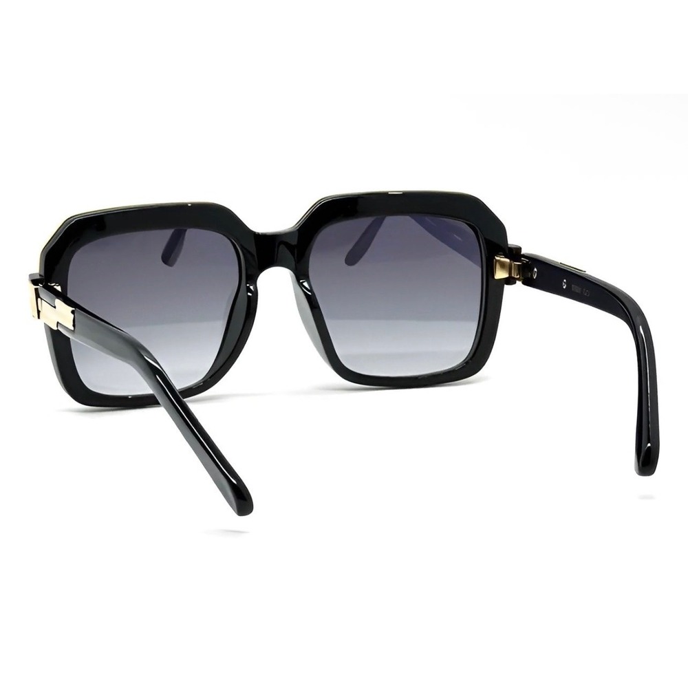 Oversized Square Sunglasses Black Gold Frame Gradient Lens Womens Aviator Fancy‎ - Picture 7 of 17